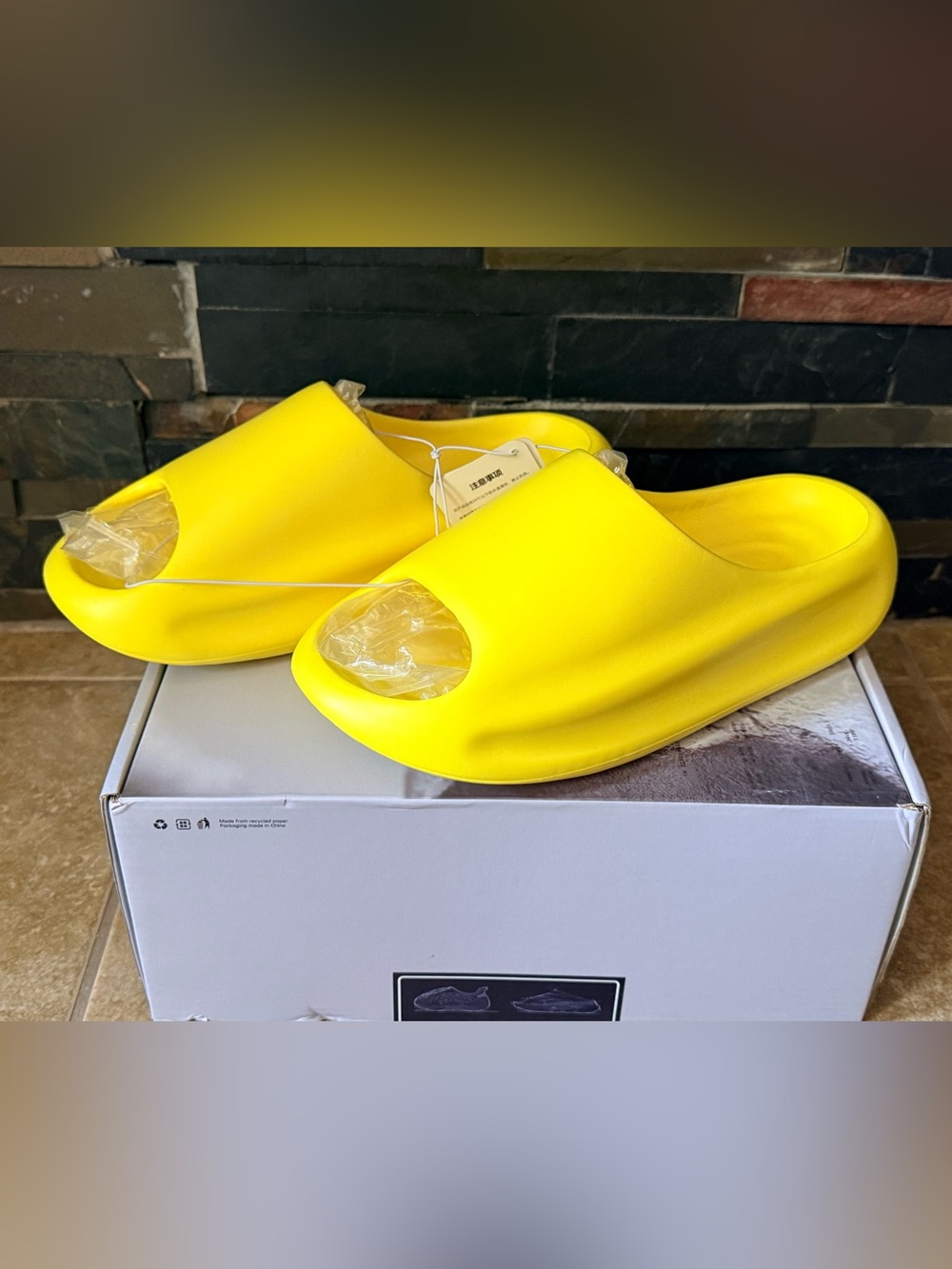 Yellow Clog Slides Yassia Eva Slippers Women’s Size 9-10 New FAST SHIPPING